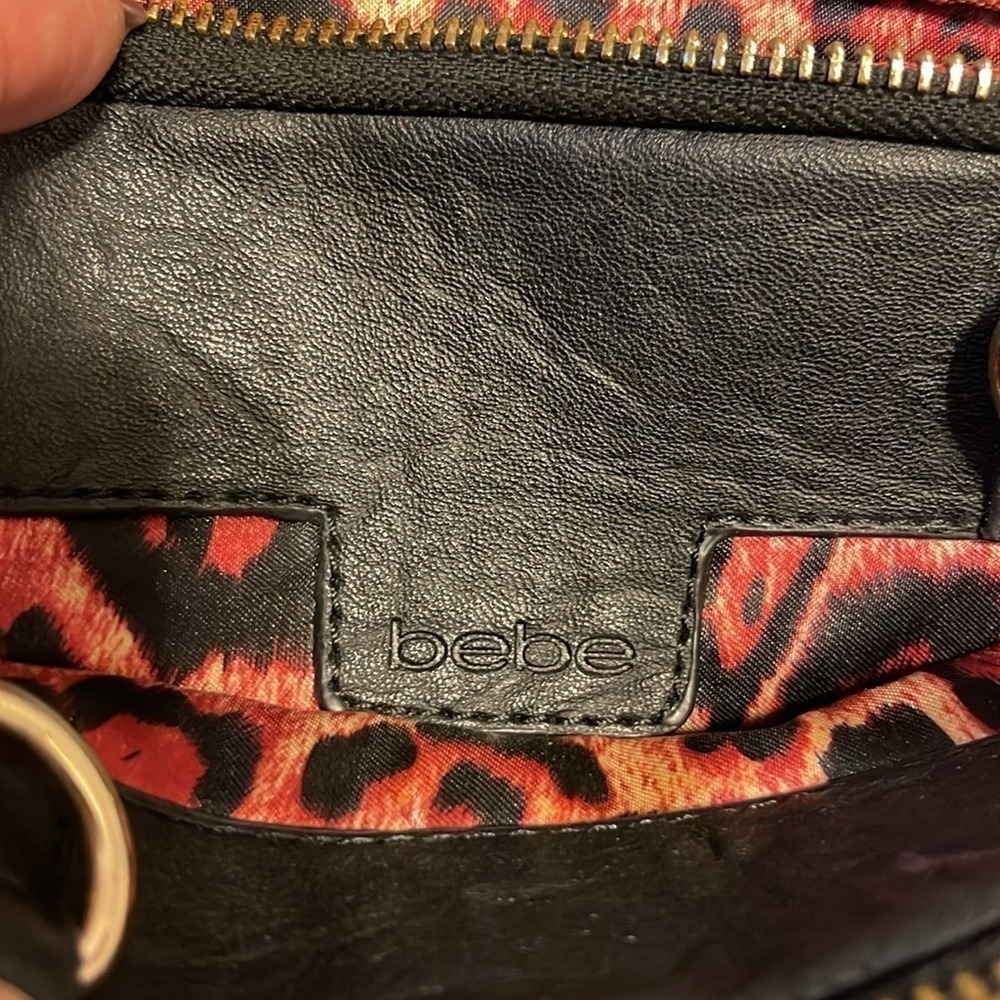 Bebe Women’s Crossbody Shoulder Bag/Purse Small Faux Leather Quilted and Studded - Picture 3 of 13